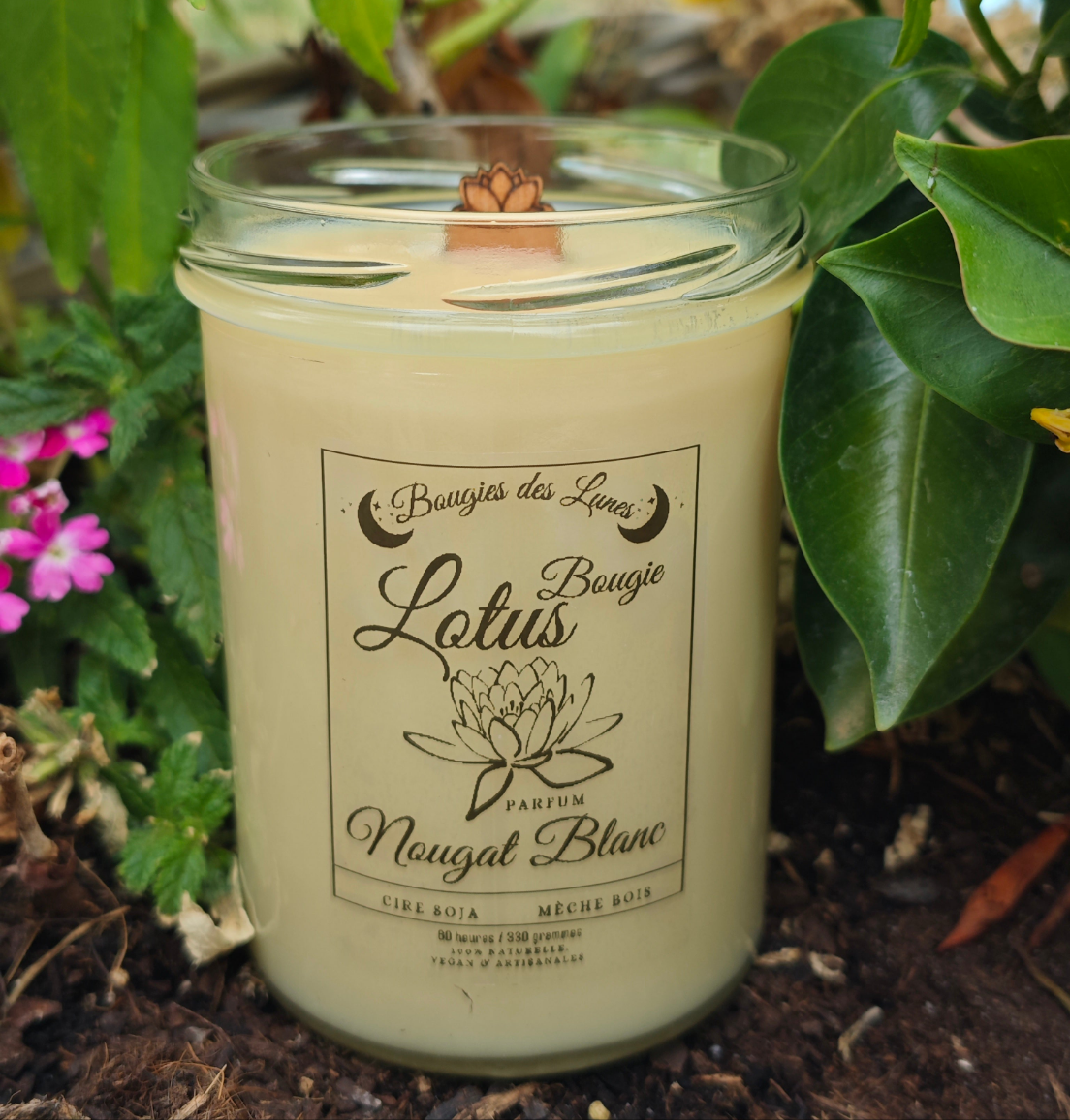 Bougie Lotus - Nougat Blanc - Oracles & Lunes