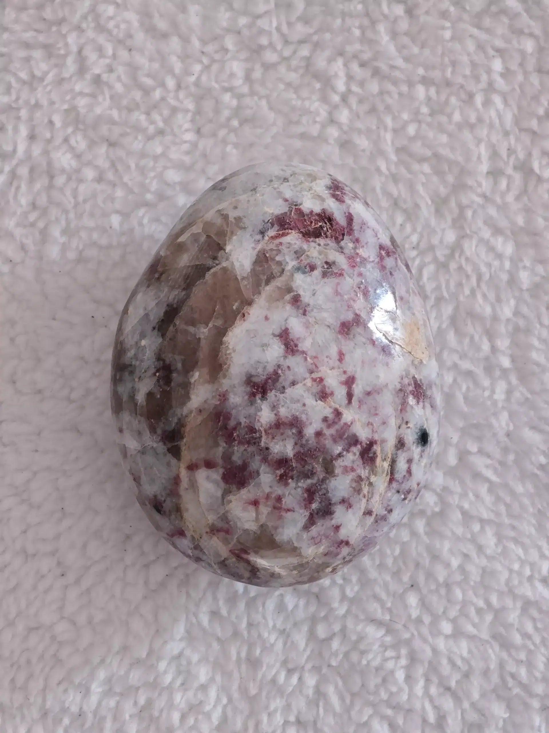 Tourmaline Rose sur Quartz - A - Galet - Oracles & Lunes