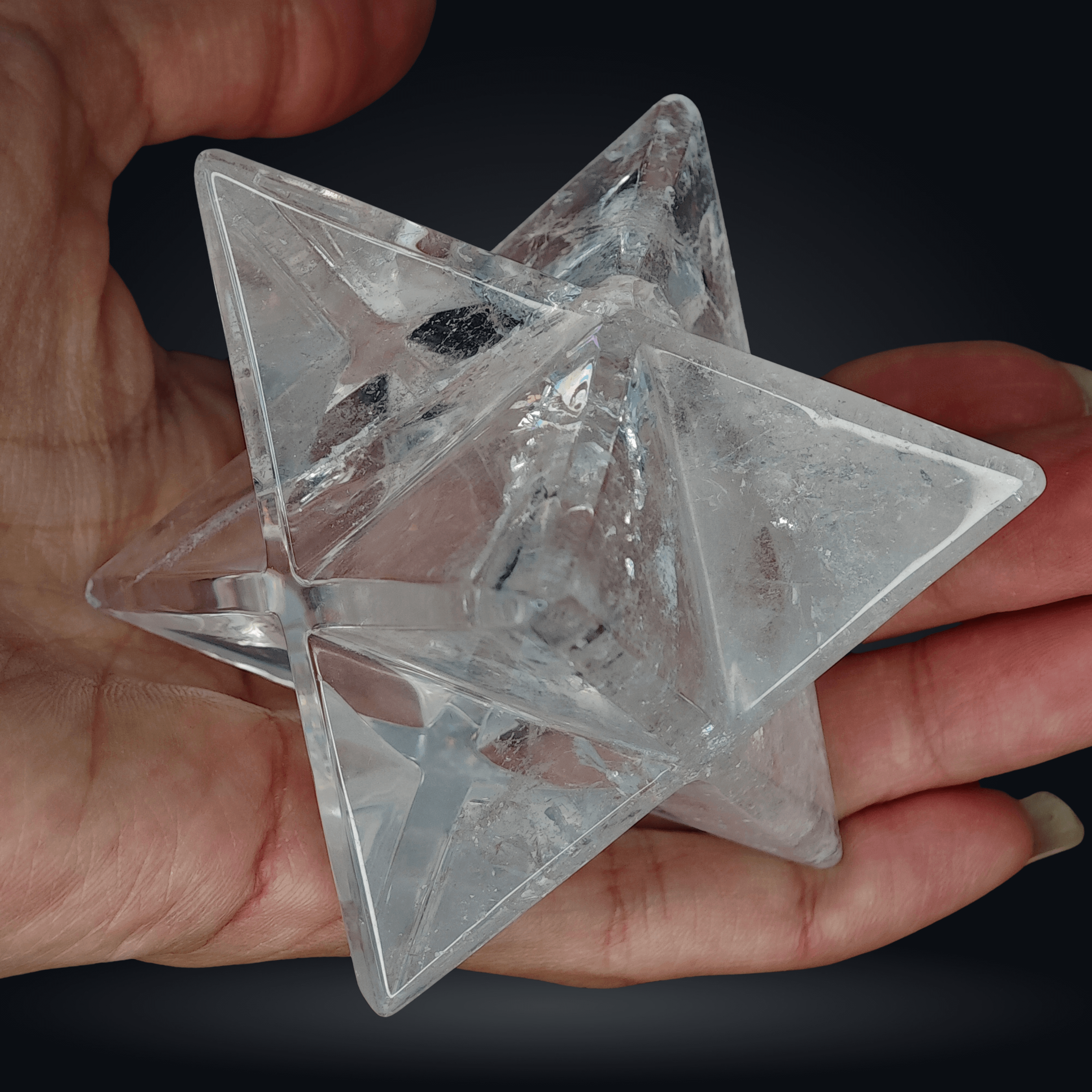 Merkaba - Quartz Hyalin - 7cm - Oracles & Lunes
