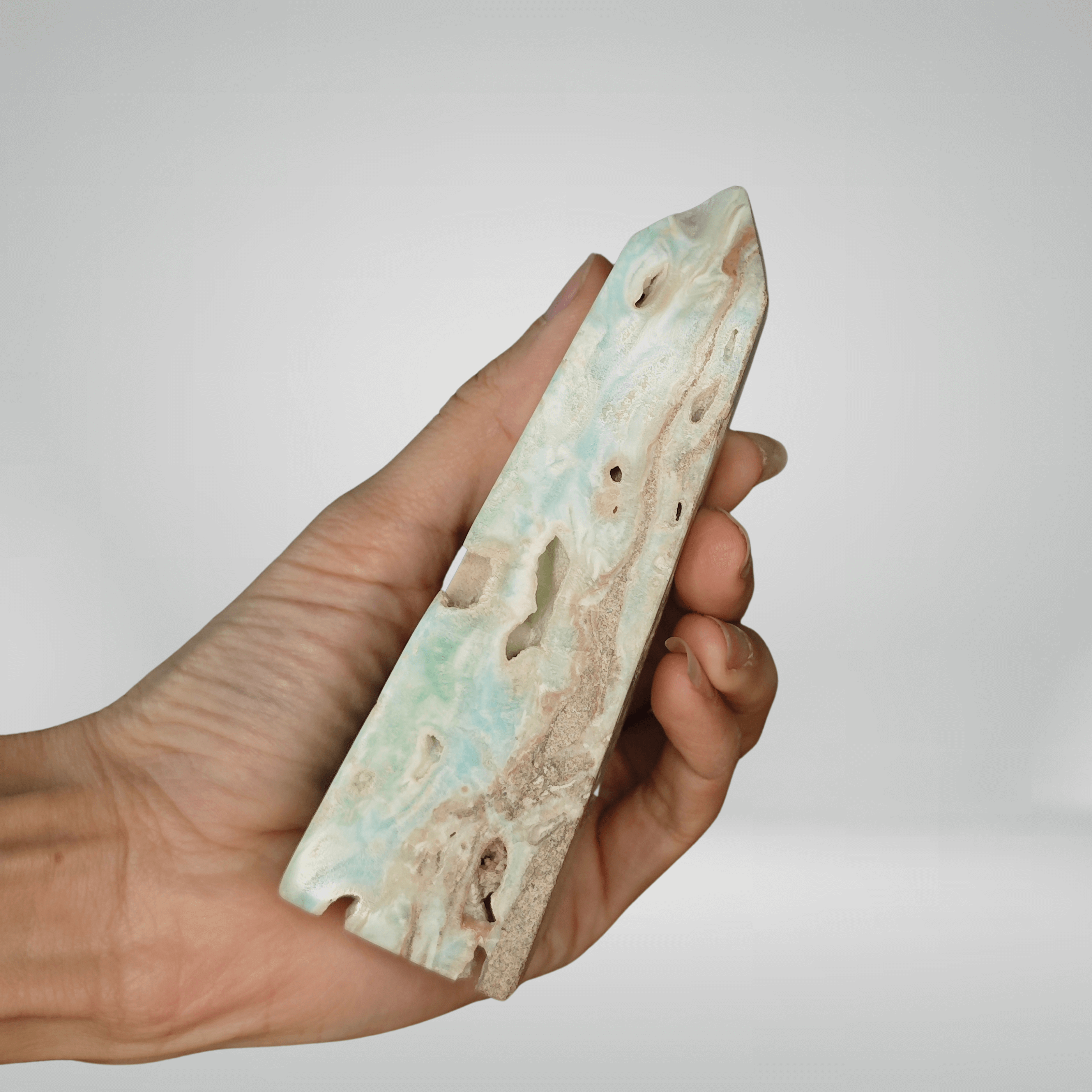 Aragonite Bleue - EXTRA - Pointe - Oracles & Lunes