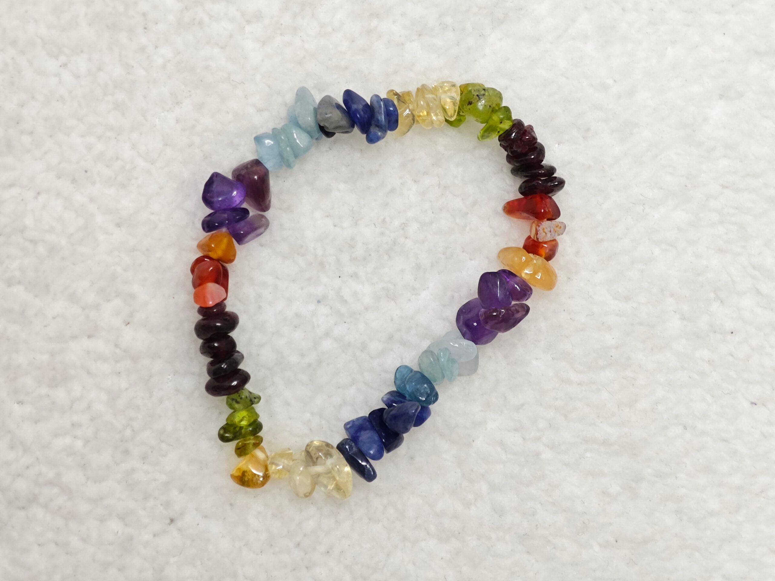 Bracelet - 7 chakras - A - Baroque - Oracles & Lunes