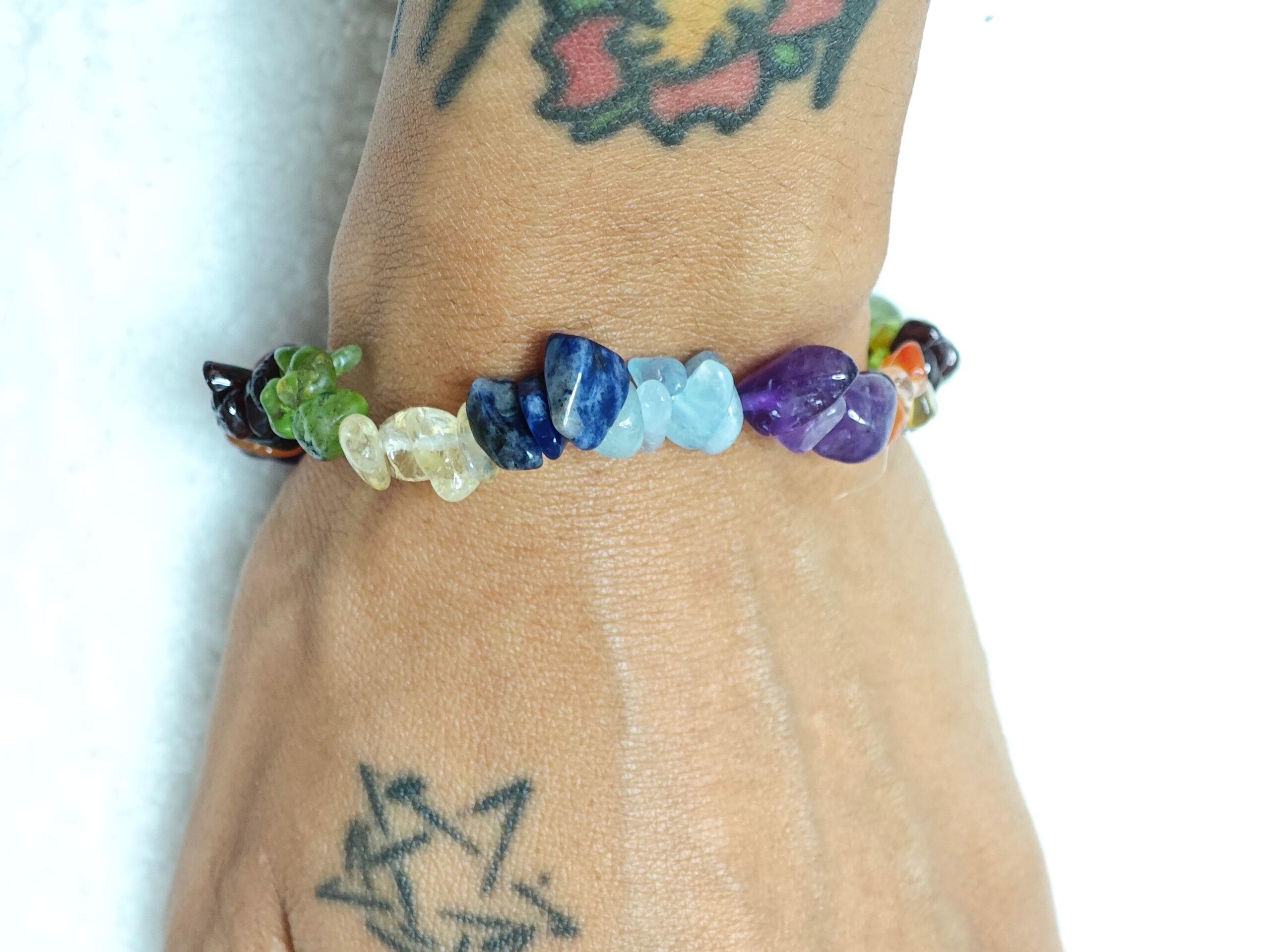 Bracelet - 7 chakras - A - Baroque - Oracles & Lunes