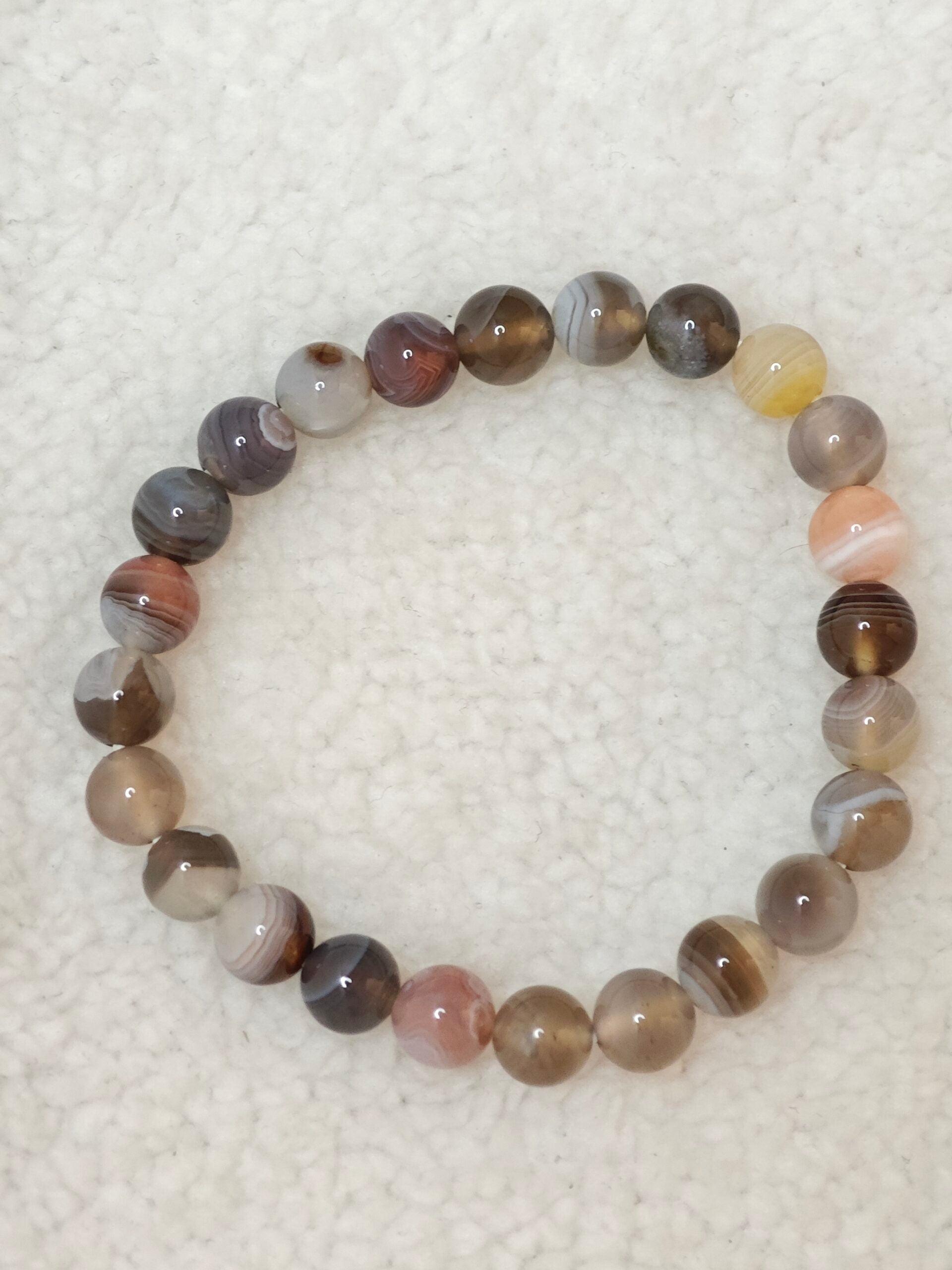 Bracelet - Agate Botswana - AA - Oracles & Lunes