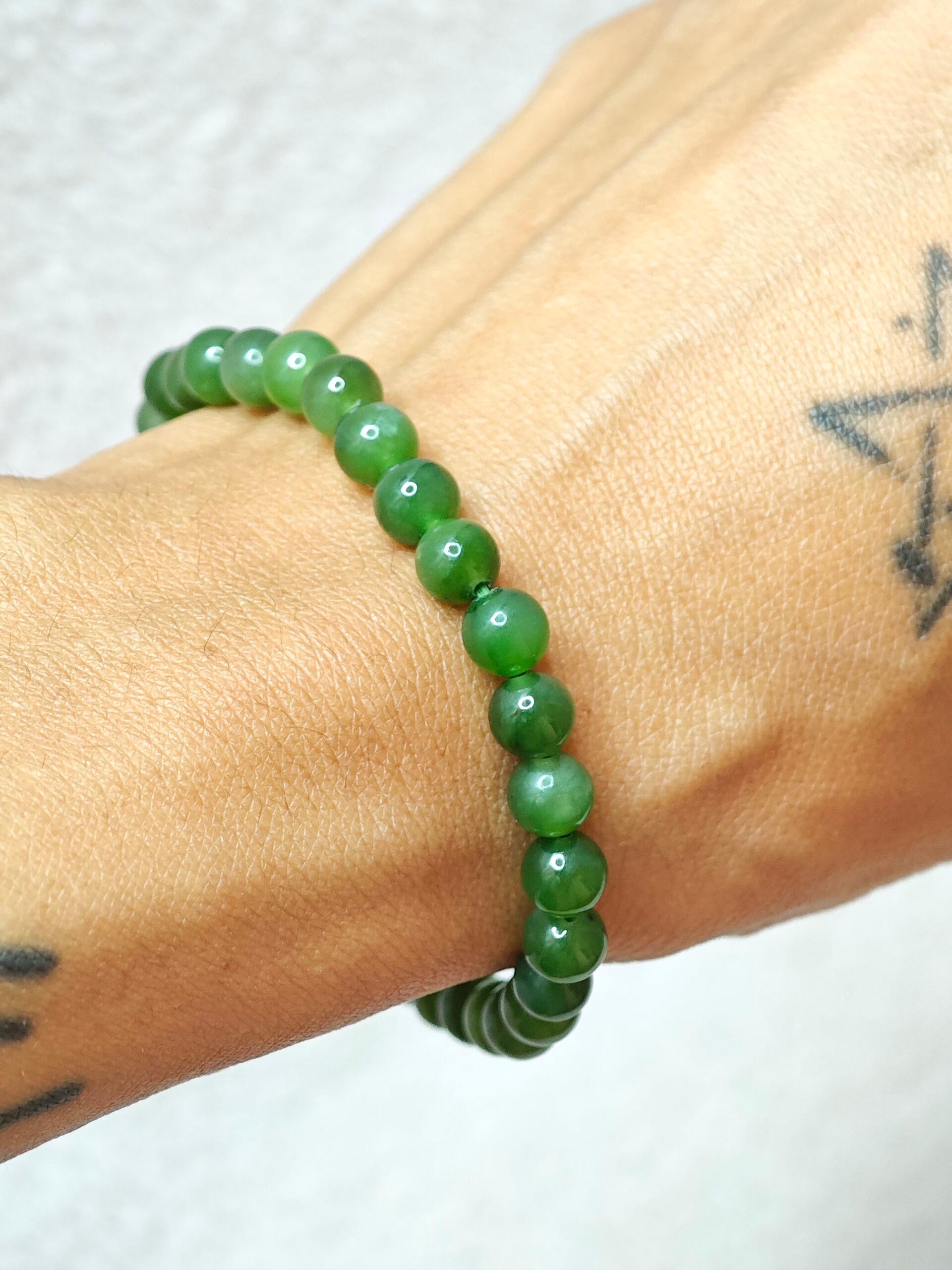 Bracelet - Jade Néphrite - AA - Oracles & Lunes