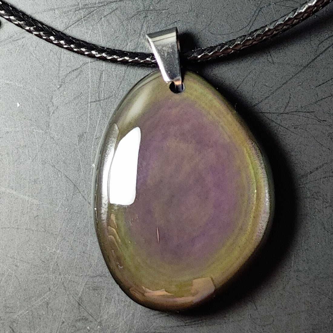 Pendentif - Obsidienne Arc-en-ciel - Oracles & Lunes