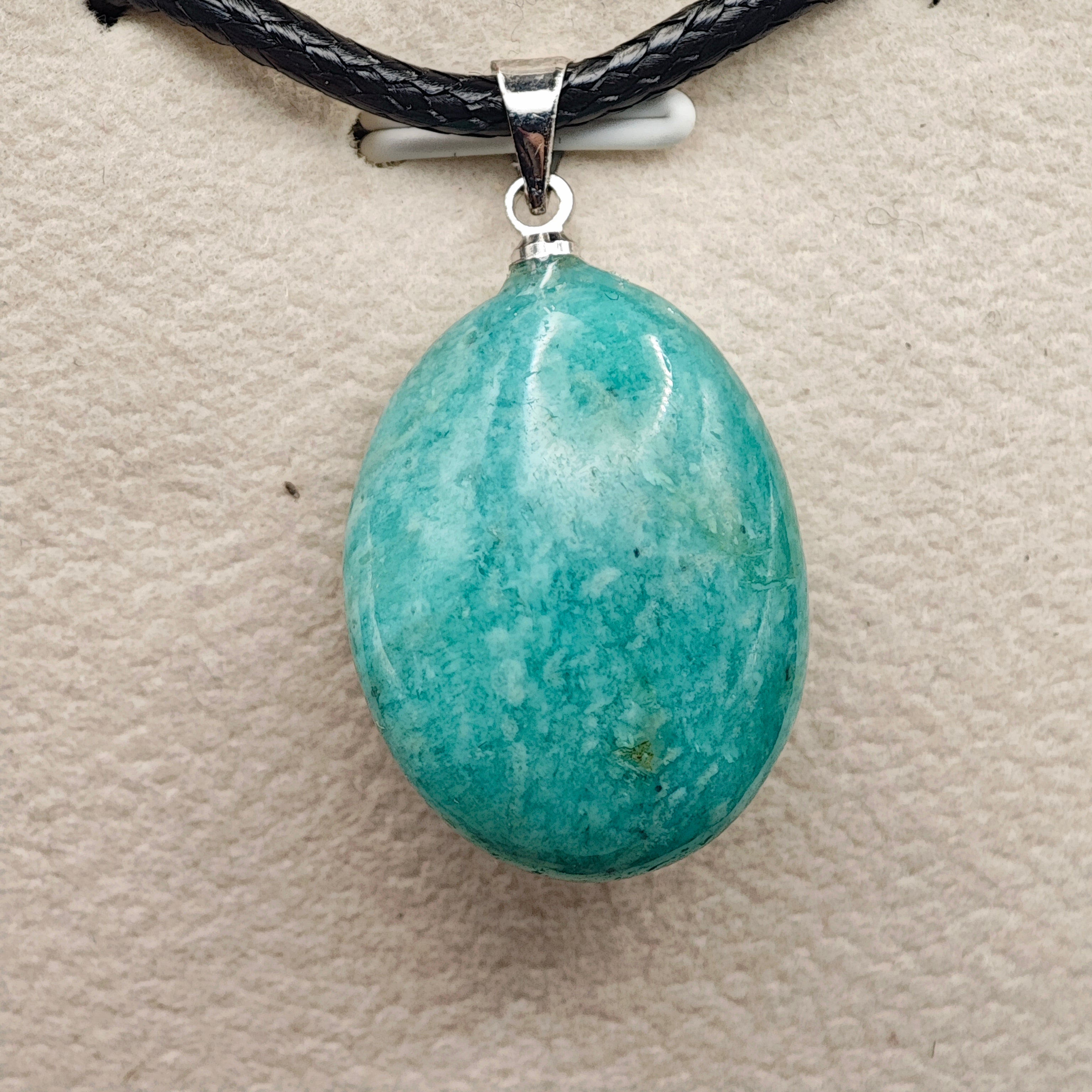 Pendentif Amazonite - AA - Pierre roulée - Oracles & Lunes