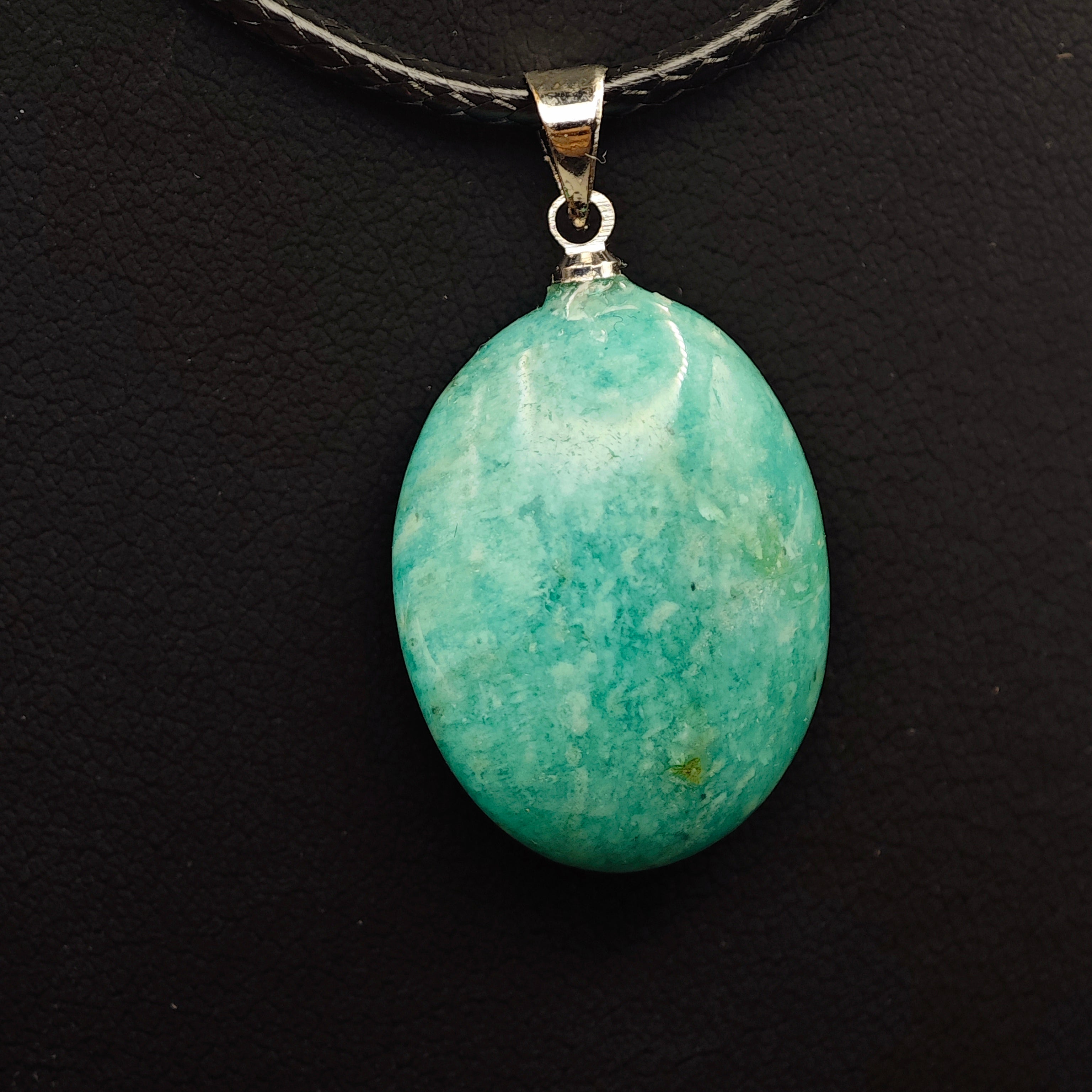 Pendentif Amazonite - AA - Pierre roulée - Oracles & Lunes
