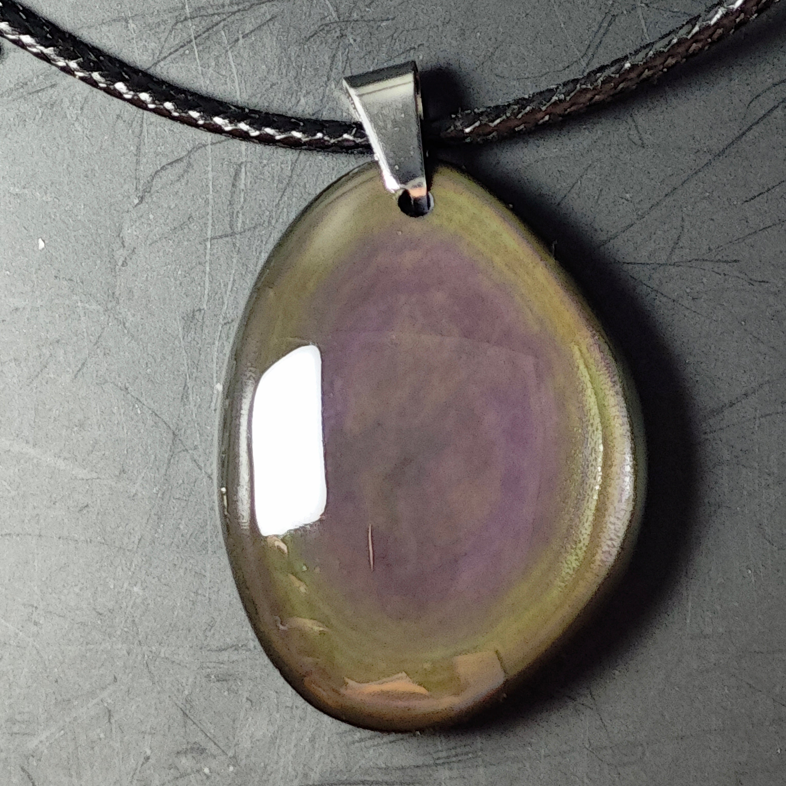 Pendentif - Obsidienne Arc-en-ciel - Oracles & Lunes