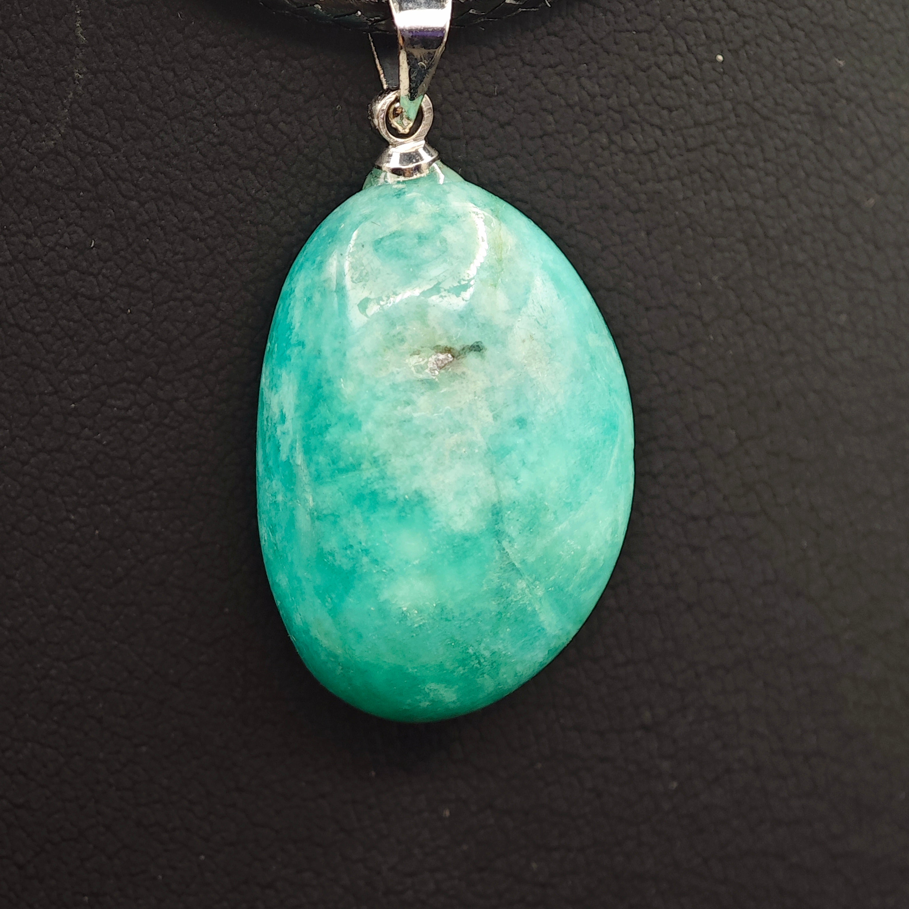 Pendentif Amazonite - AA - Pierre roulée - Oracles & Lunes
