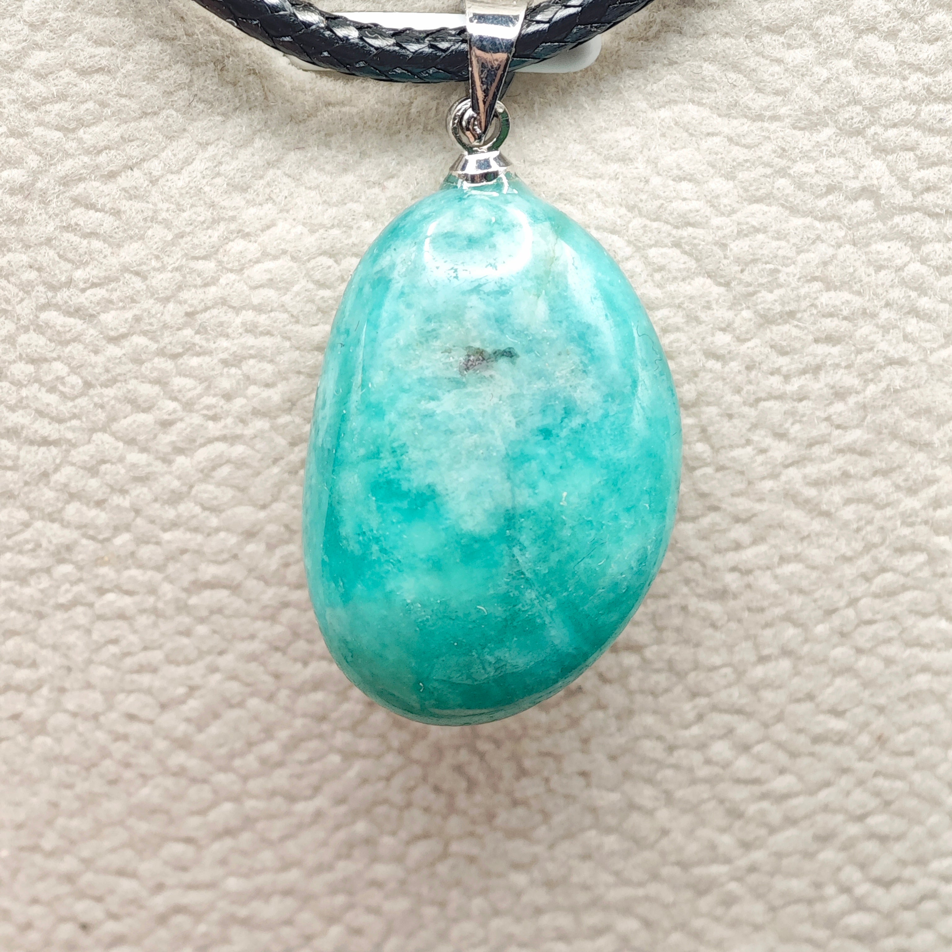 Pendentif Amazonite - AA - Pierre roulée - Oracles & Lunes