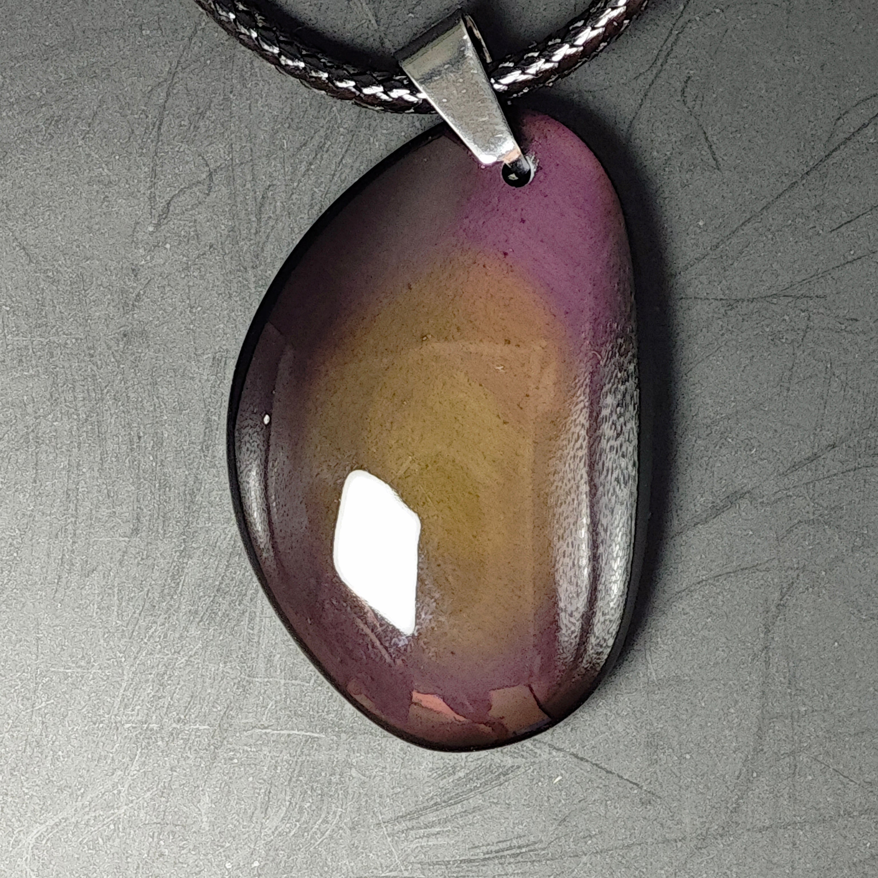 Pendentif - Obsidienne Arc-en-ciel - Oracles & Lunes
