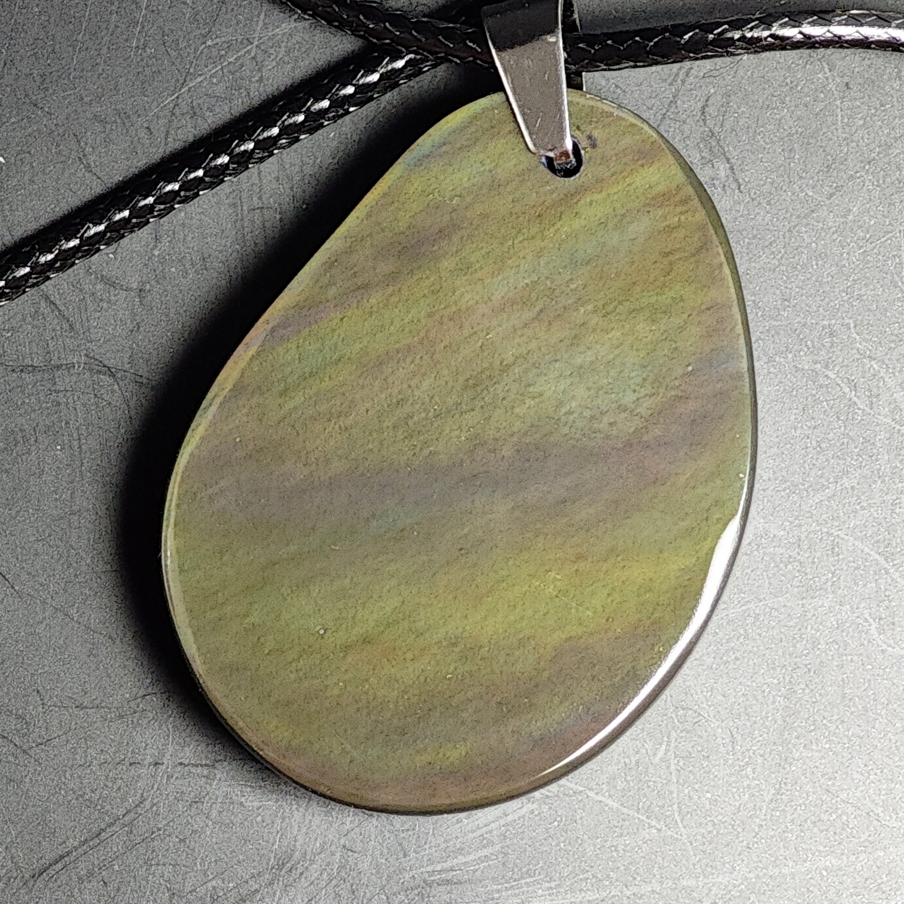 Pendentif - Obsidienne Arc-en-ciel - Oracles & Lunes
