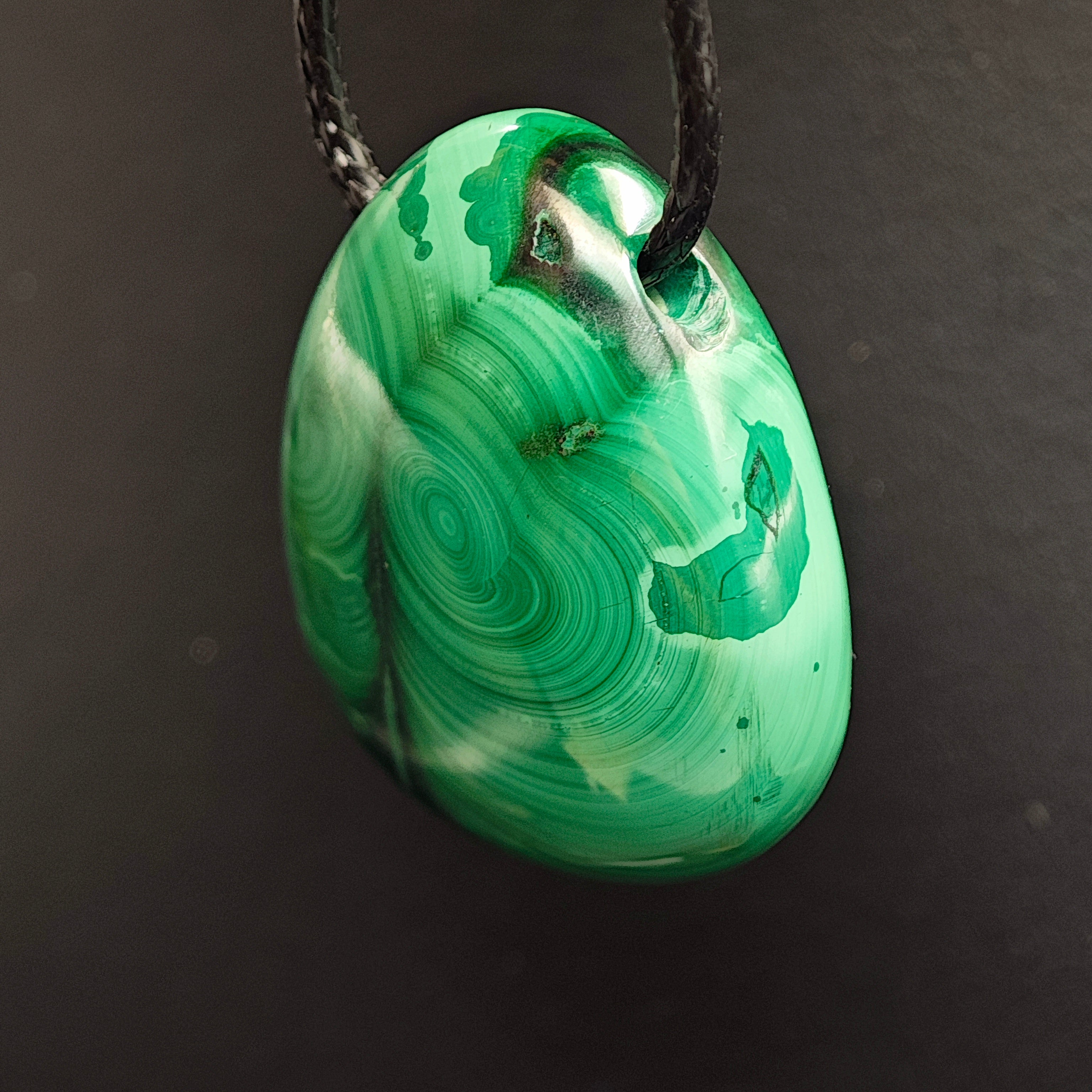 Pendentifs -Malachite - EXTRA - Sans Bellière - Oracles & Lunes