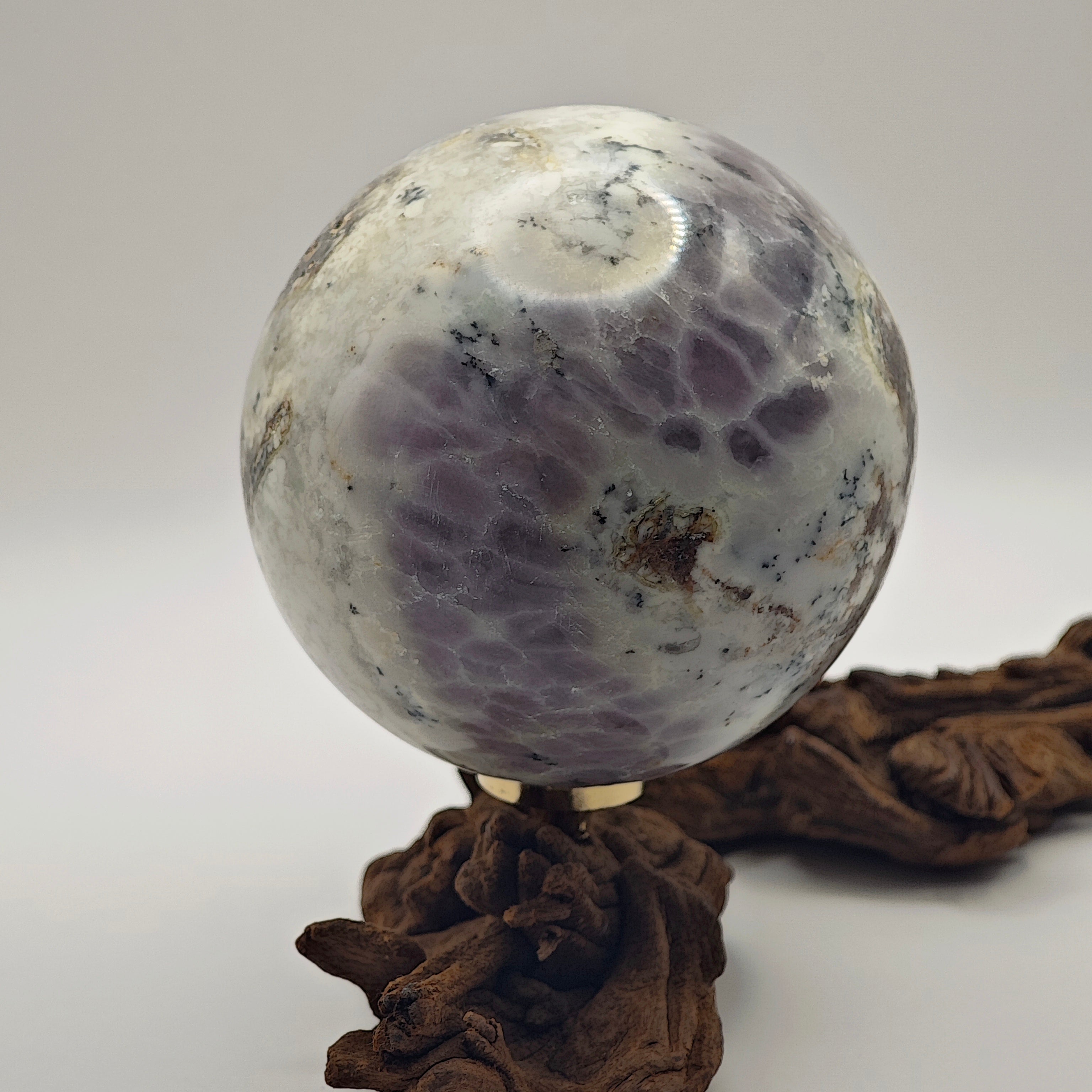 Sphère - Agate dendritique - 346g - Oracles & Lunes