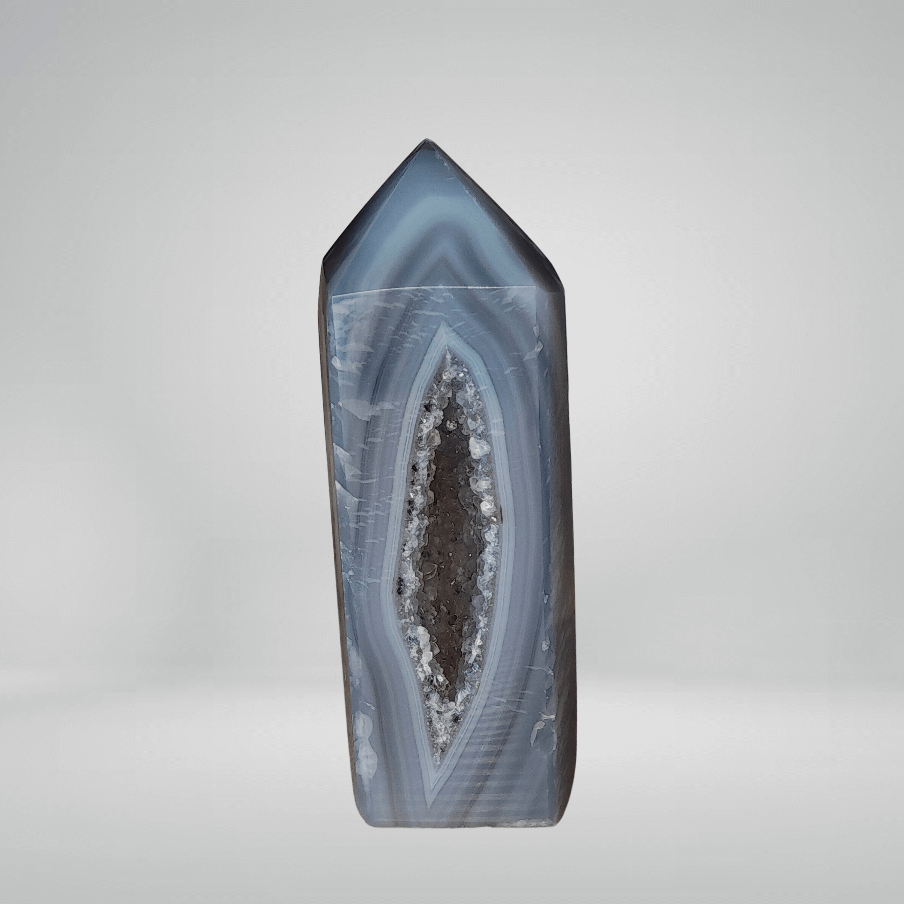 Agate avec cristallisation - Pointes - Oracles & Lunes