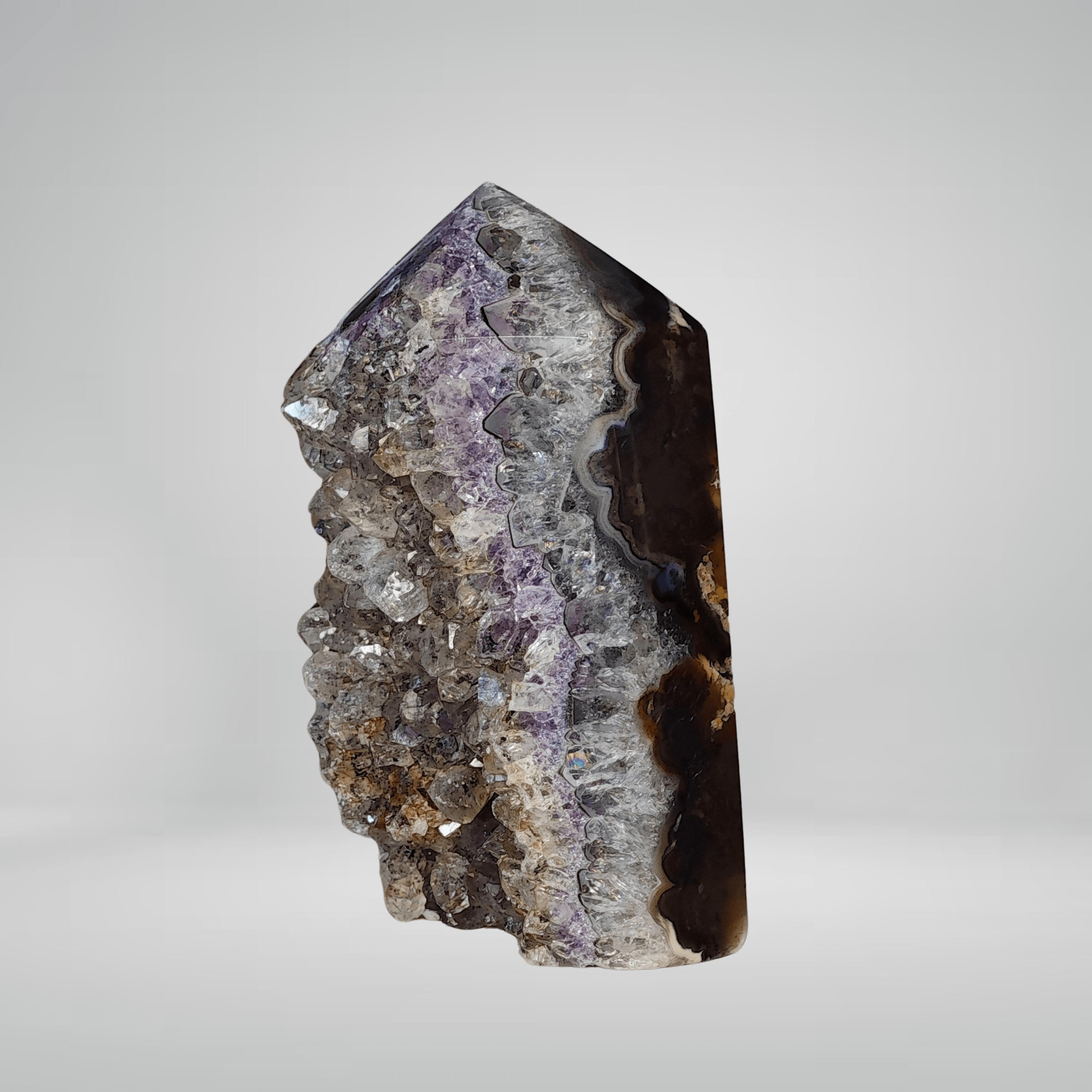 Agate avec cristallisation - Pointes - Oracles & Lunes