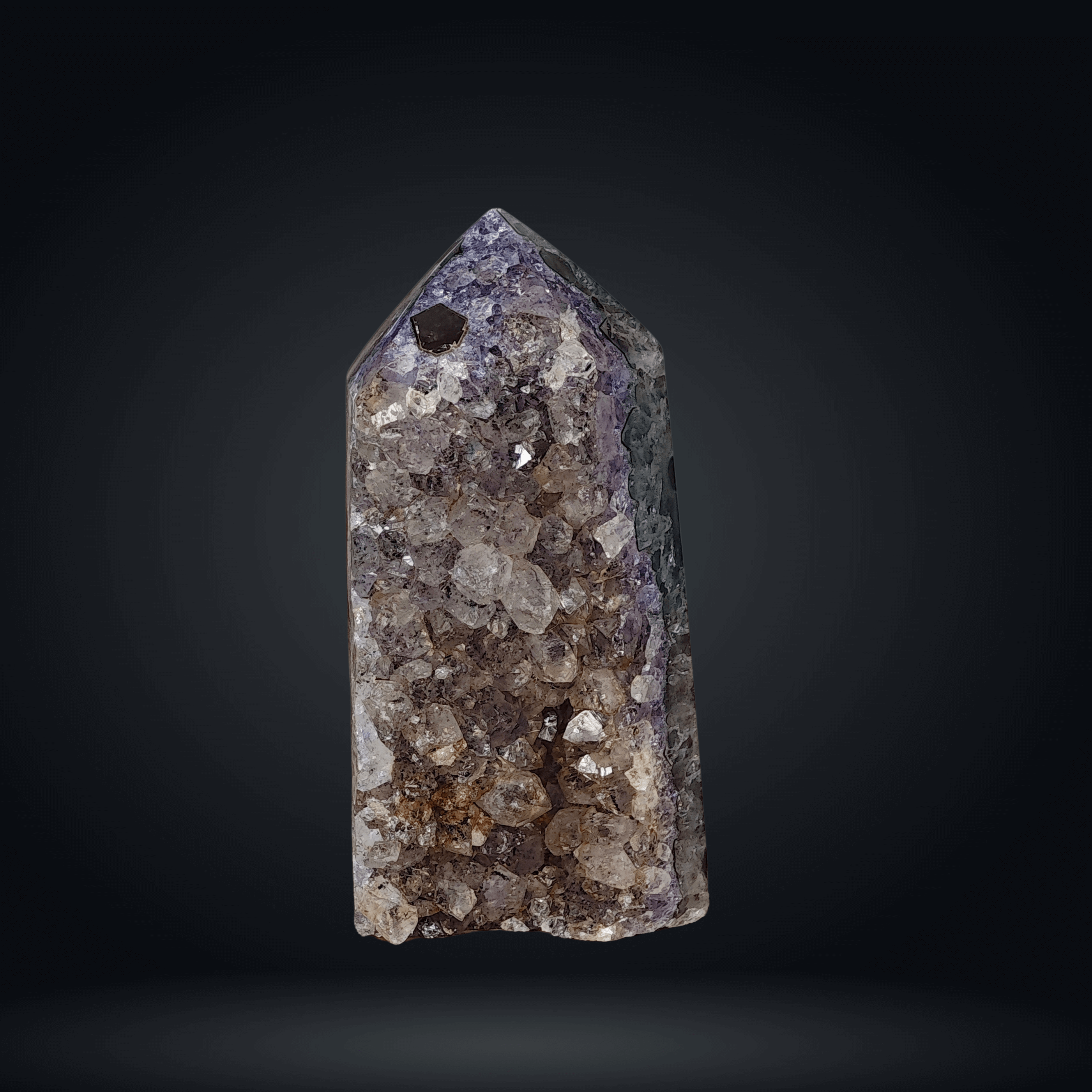 Agate avec cristallisation - Pointes - Oracles & Lunes