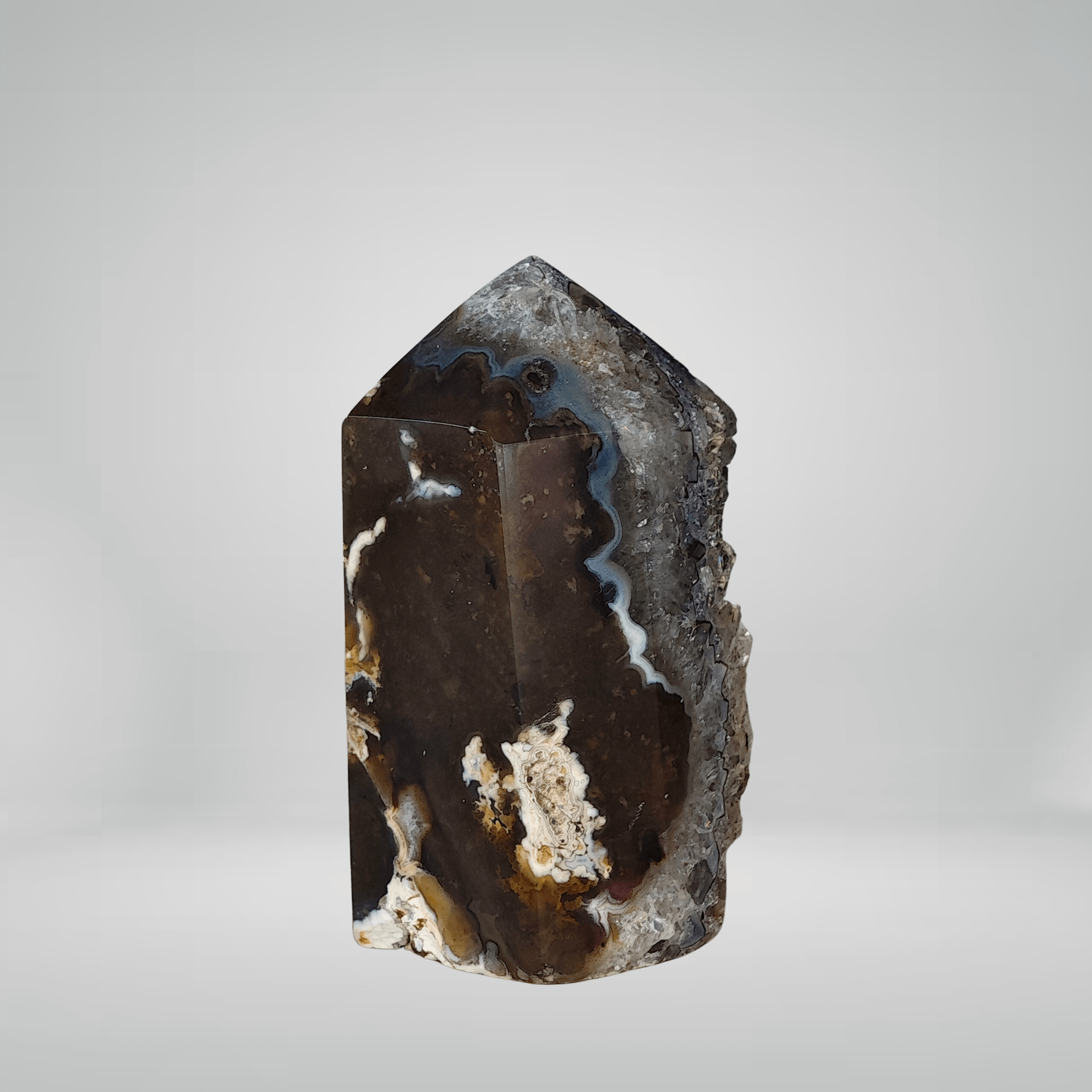 Agate avec cristallisation - Pointes - Oracles & Lunes