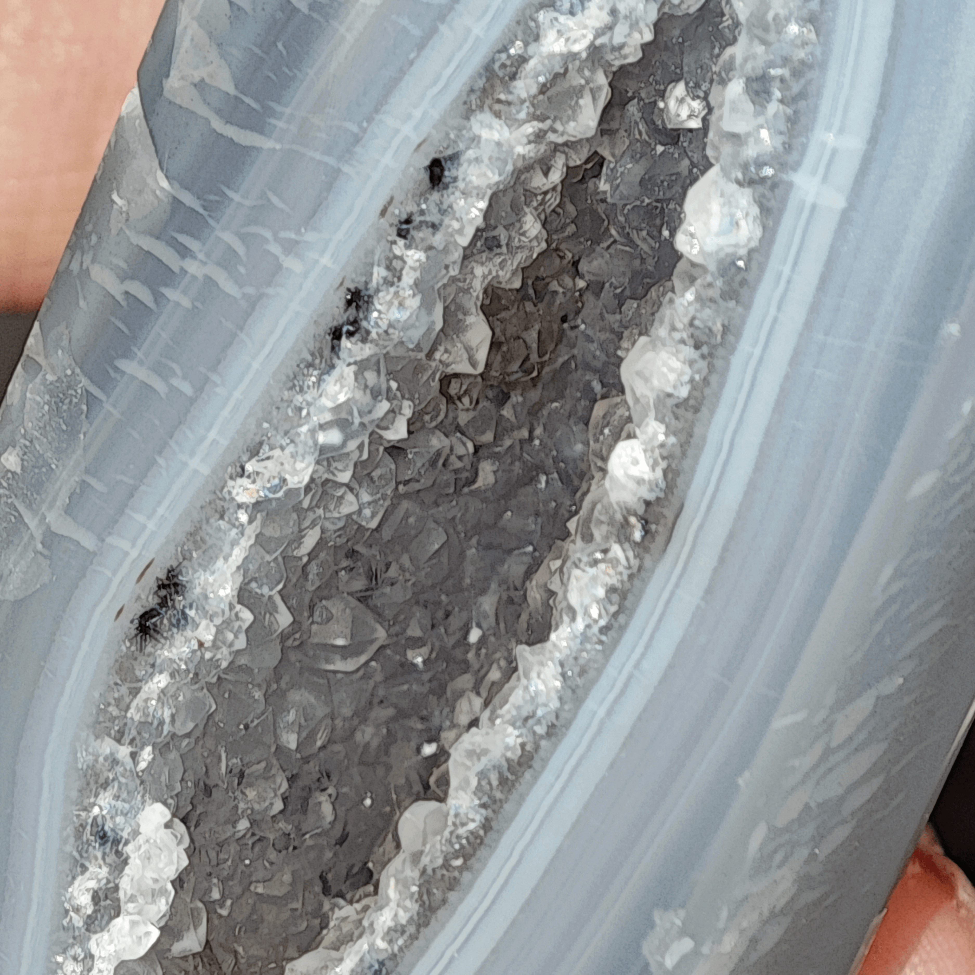 Agate avec cristallisation - Pointes - Oracles & Lunes