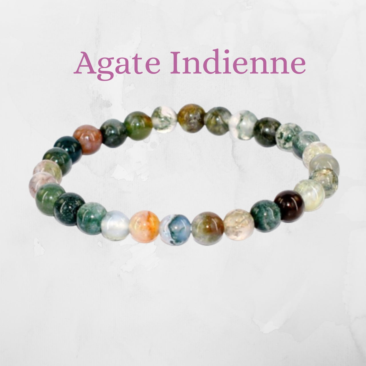 Bougie Bijoux des Lunes Lâcher-Prise - Bracelet Agate Indienne