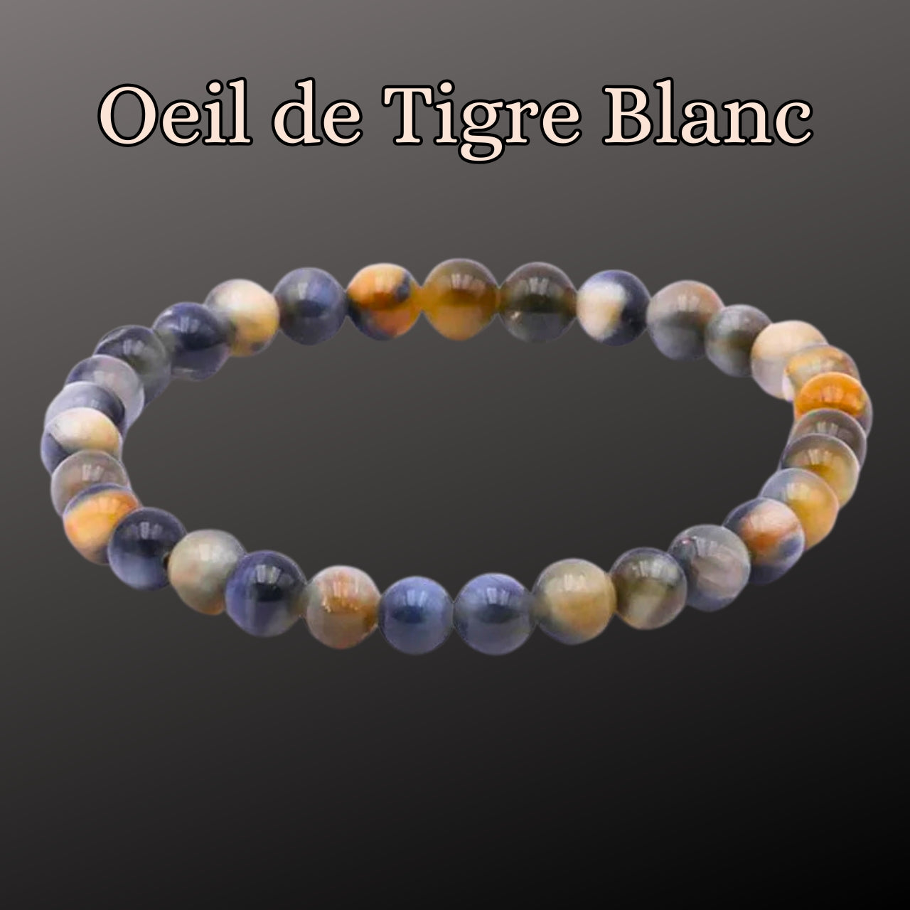 Bougie Bijoux des Lunes Renaissance - Bracelet Oeil de Tigre Blanc