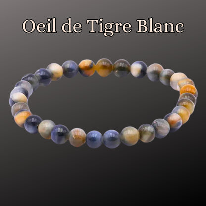 Bougie Bijoux des Lunes Renaissance - Bracelet Oeil de Tigre Blanc