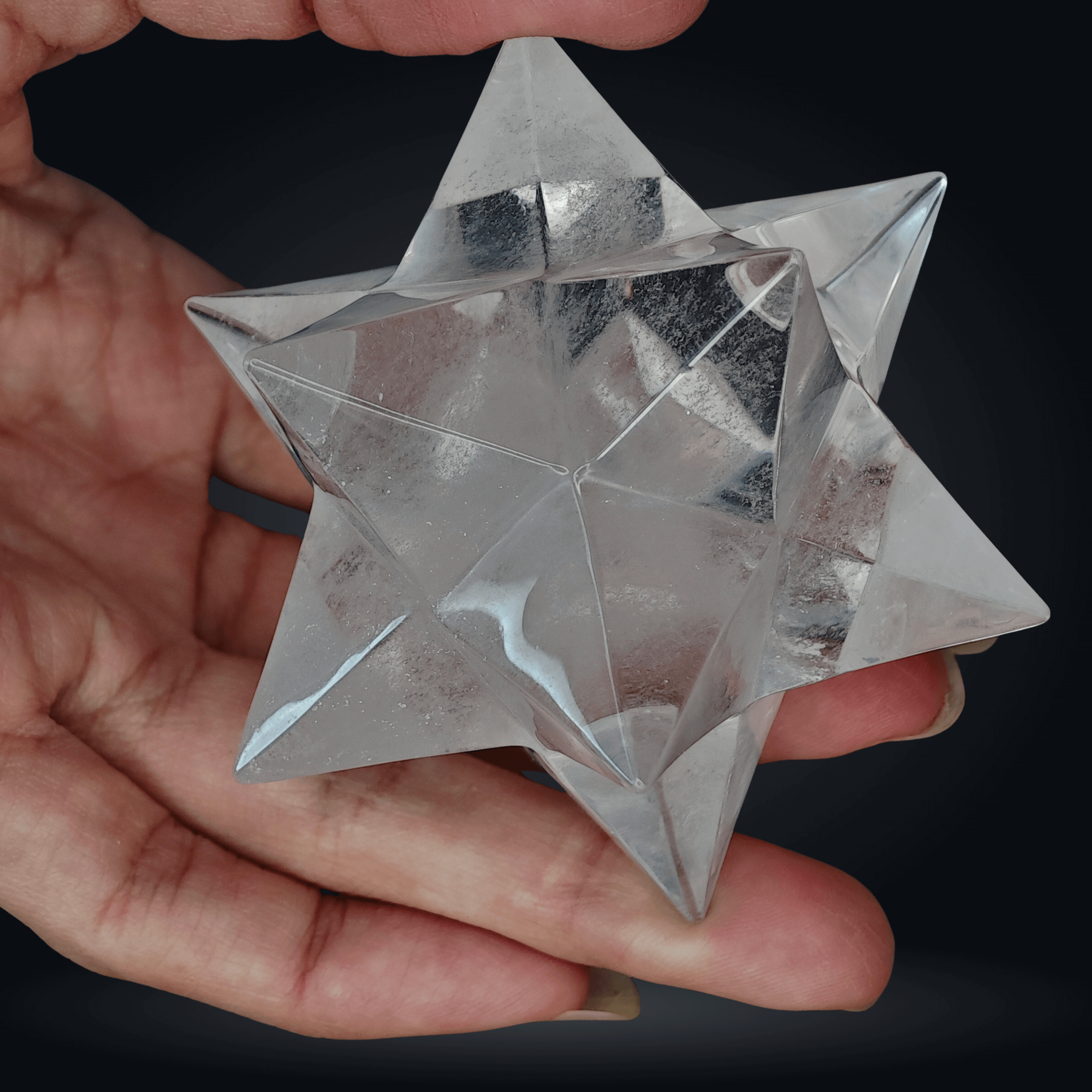 Étoile de Sirius - Quartz Hyalin - 6,6cm - Oracles &amp; Lunes