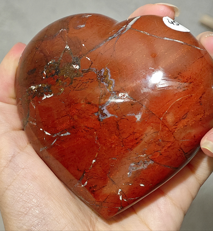 Jaspe Rouge - Coeur EXTRA - 480g - Oracles &amp; Lunes