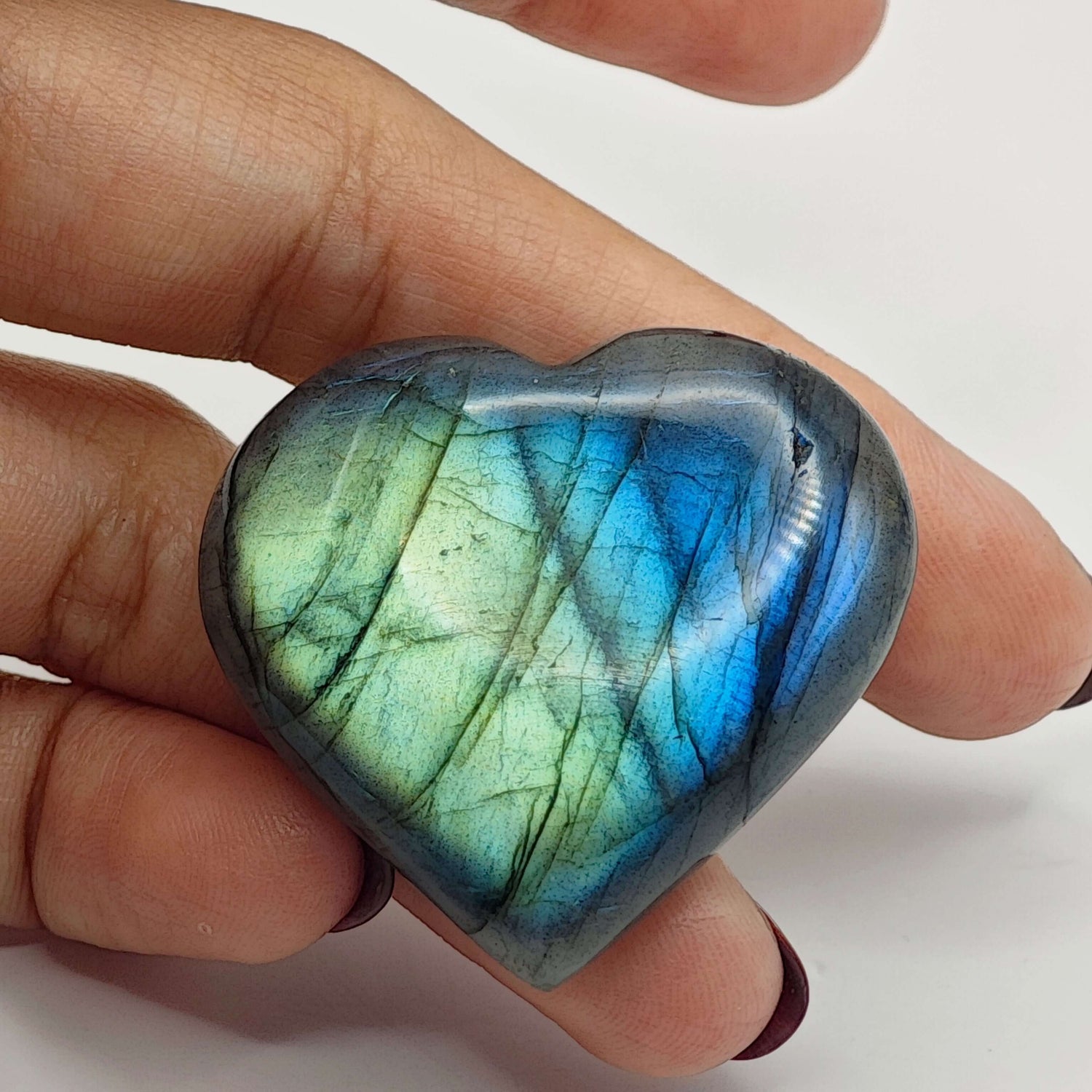 Labradorite Bleue - Coeur EXTRA - 25g - Oracles &amp; Lunes
