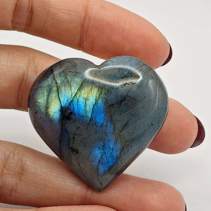 Labradorite Bleue - Coeur EXTRA - 25g - Oracles &amp; Lunes
