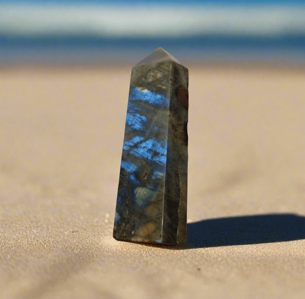 Labradorite Bleue - Pointe EXTRA - 165 g - Oracles &amp; Lunes