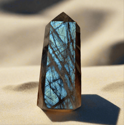 Labradorite Bleue - Pointe EXTRA - 282 g - Oracles &amp; Lunes