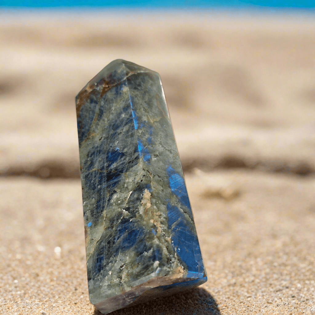 Labradorite Bleue - Pointe EXTRA - 331 g - Oracles &amp; Lunes