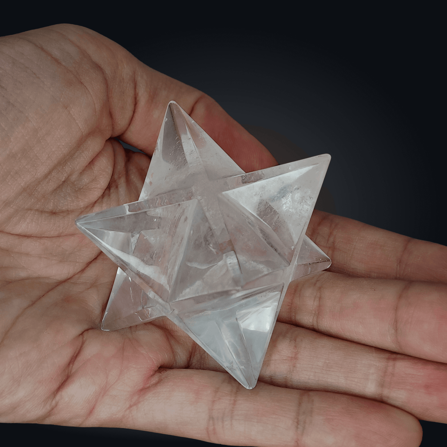 Merkaba - Quartz Hyalin - 5,1cm - Oracles &amp; Lunes