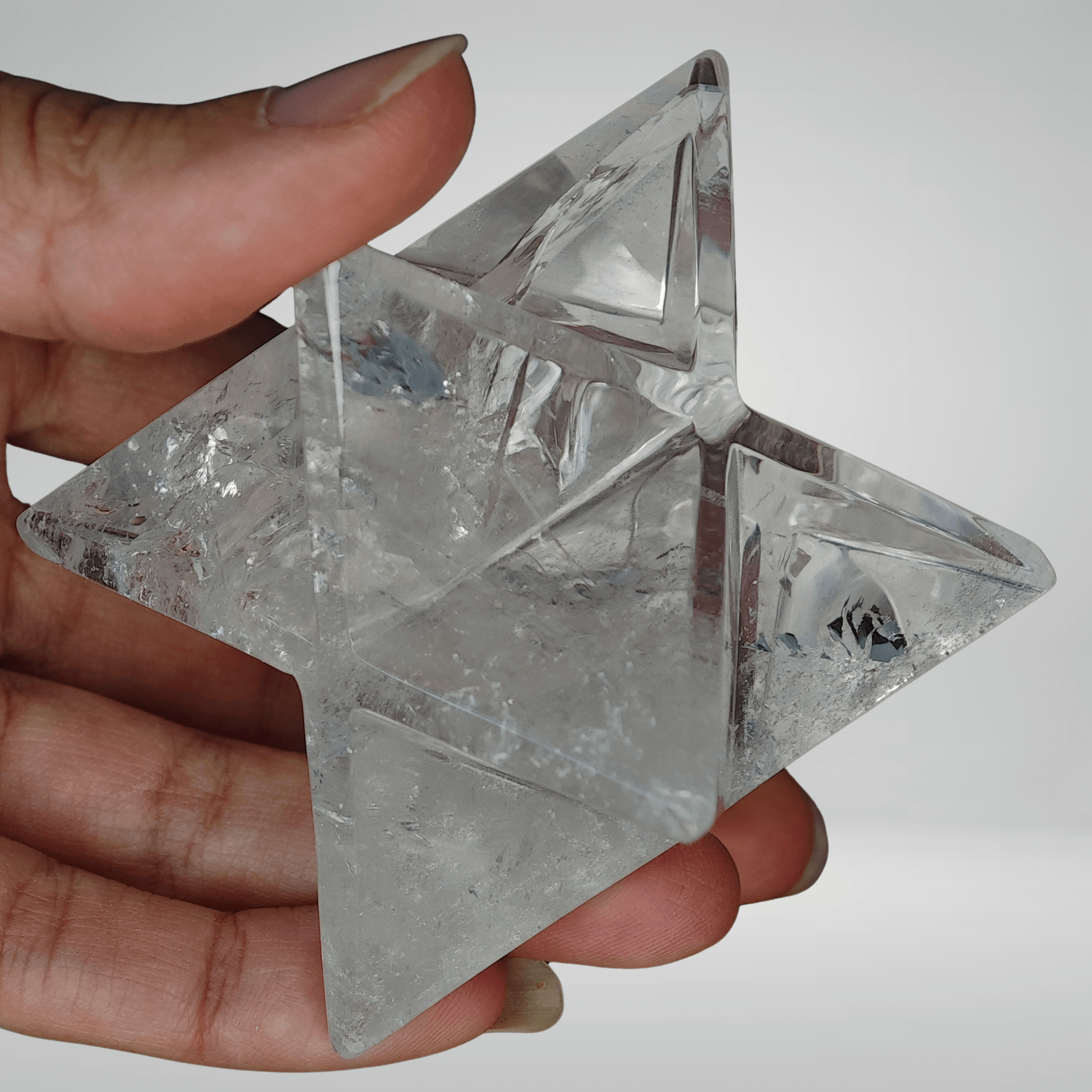 Merkaba - Quartz Hyalin - 7cm - Oracles &amp; Lunes