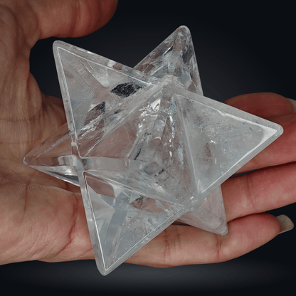 Merkaba - Quartz Hyalin - 7cm - Oracles &amp; Lunes