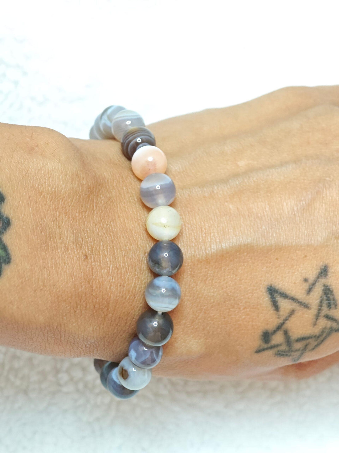 Bracelet - Agate Botswana - AA - Oracles &amp; Lunes