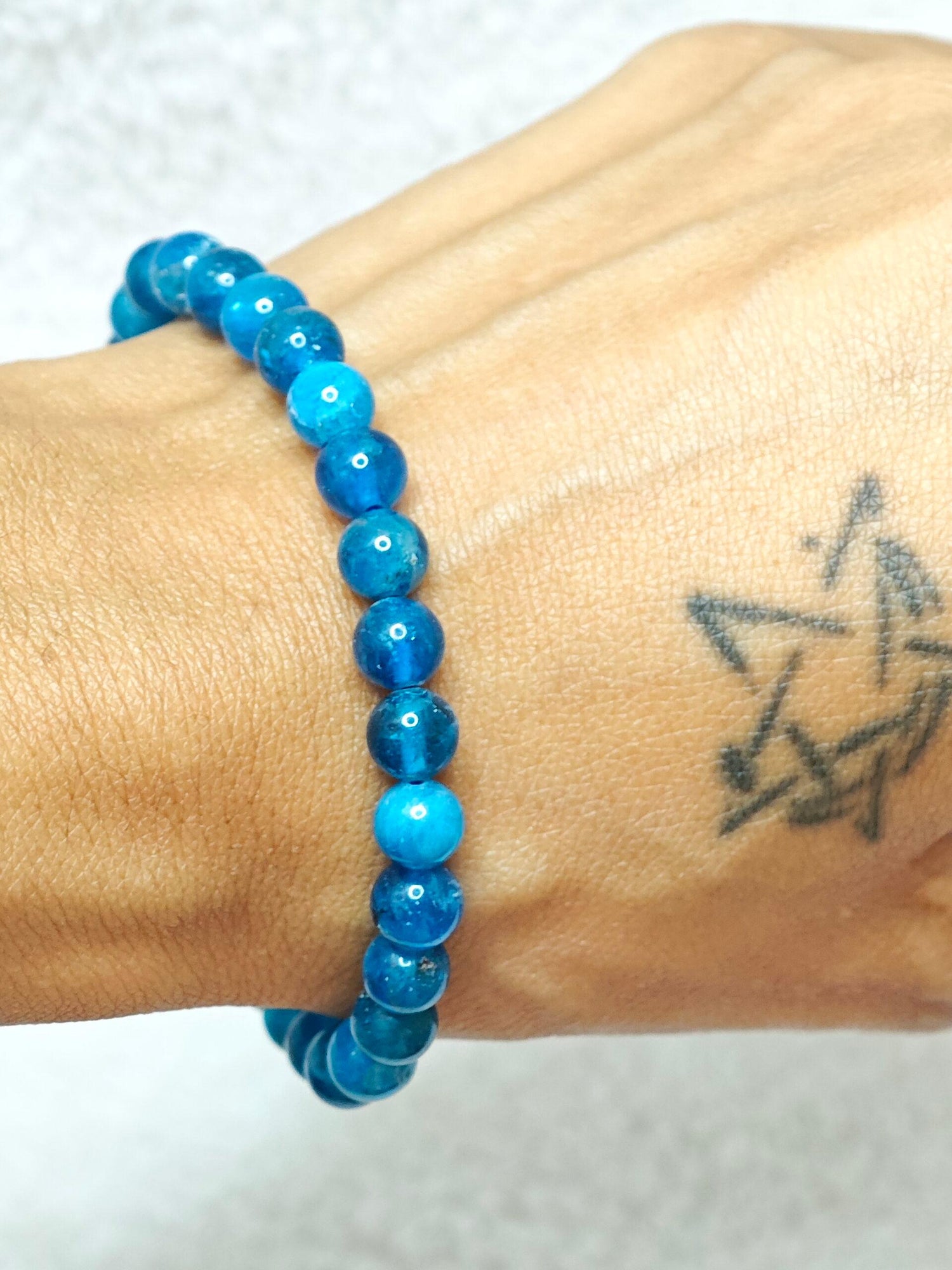 Bracelet - Apatite Bleue - AA - Oracles &amp; Lunes