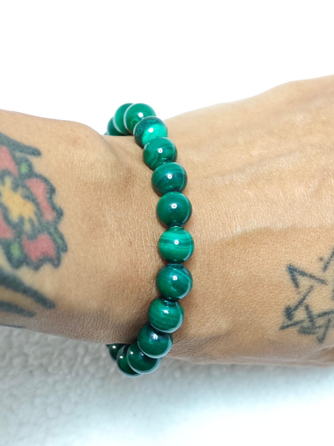Bracelet - Malachite foncée - AA - Oracles &amp; Lunes