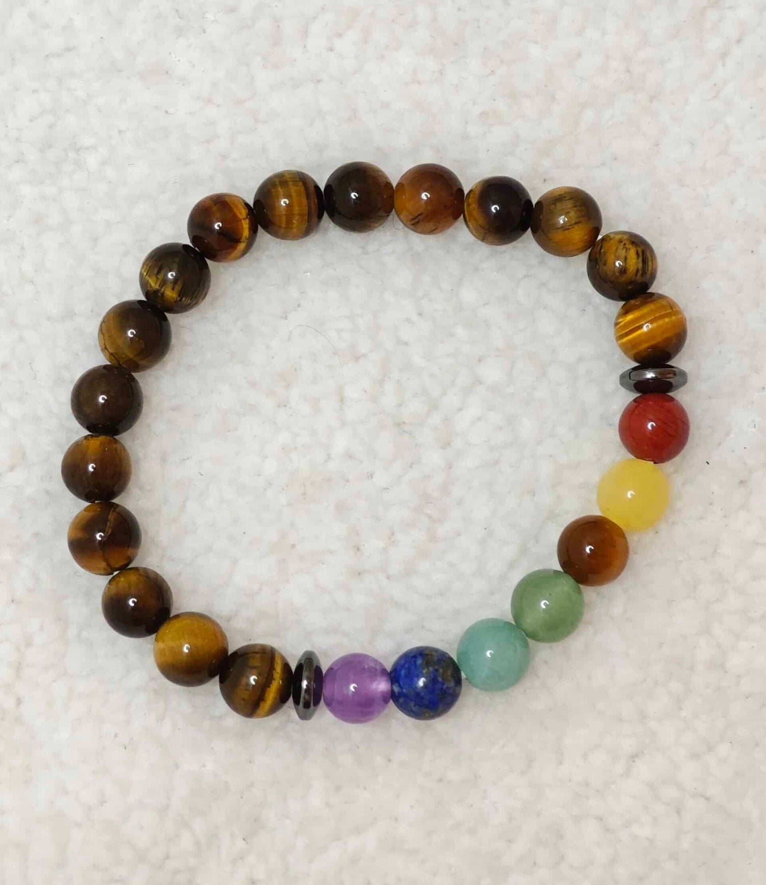 Bracelet - Oeil de Tigre - 7 Chakras - A - Oracles &amp; Lunes