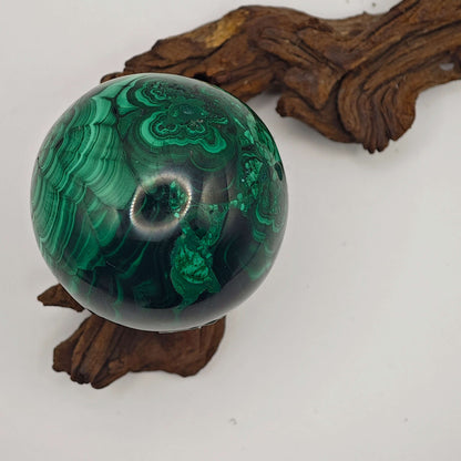 Malachite - EXTRA - Sphère - 214g - Oracles &amp; Lunes