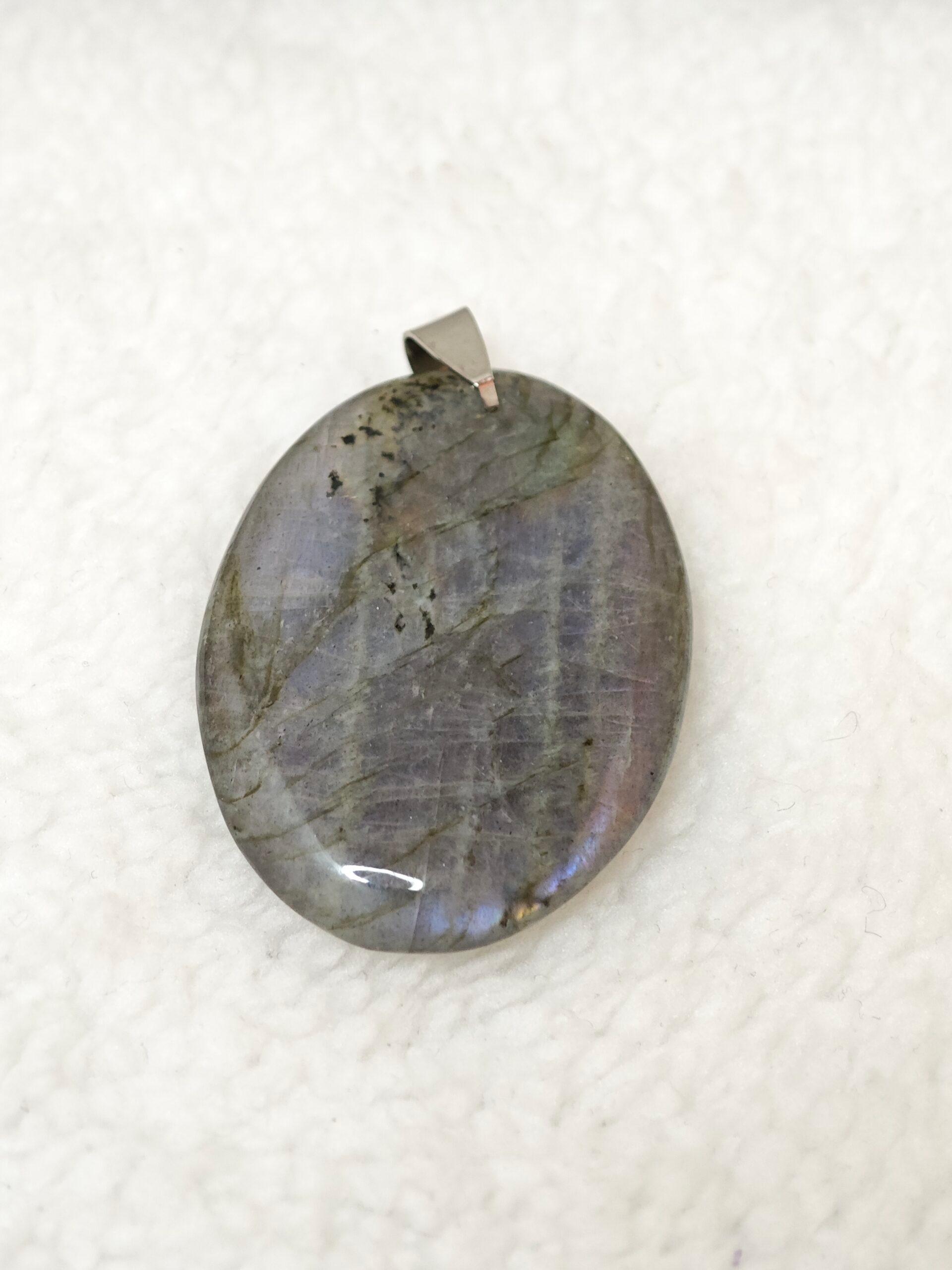 Pendentif Labradorite Violette - AA - Ovale - Oracles &amp; Lunes