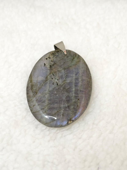 Pendentif Labradorite Violette - AA - Ovale - Oracles &amp; Lunes
