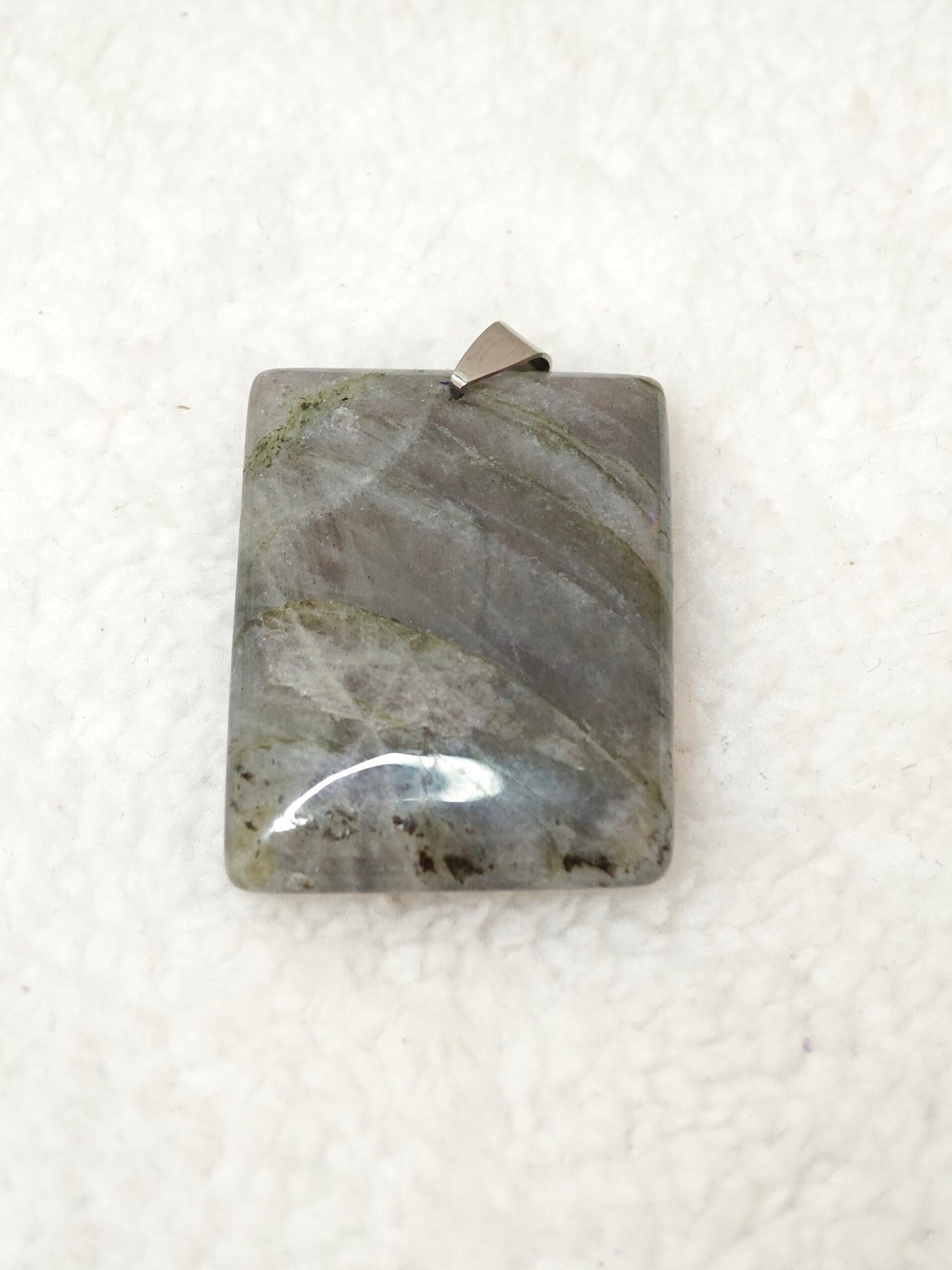 Pendentif Labradorite Violette - AA+ - Rectangle - Oracles &amp; Lunes