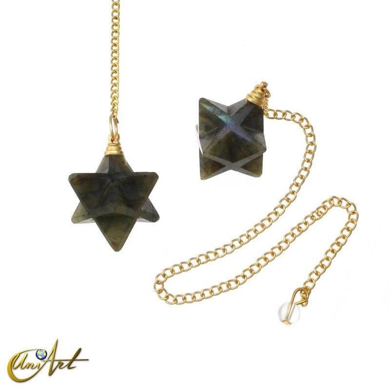 Pendule Merkaba - Labradorite - Oracles &amp; Lunes