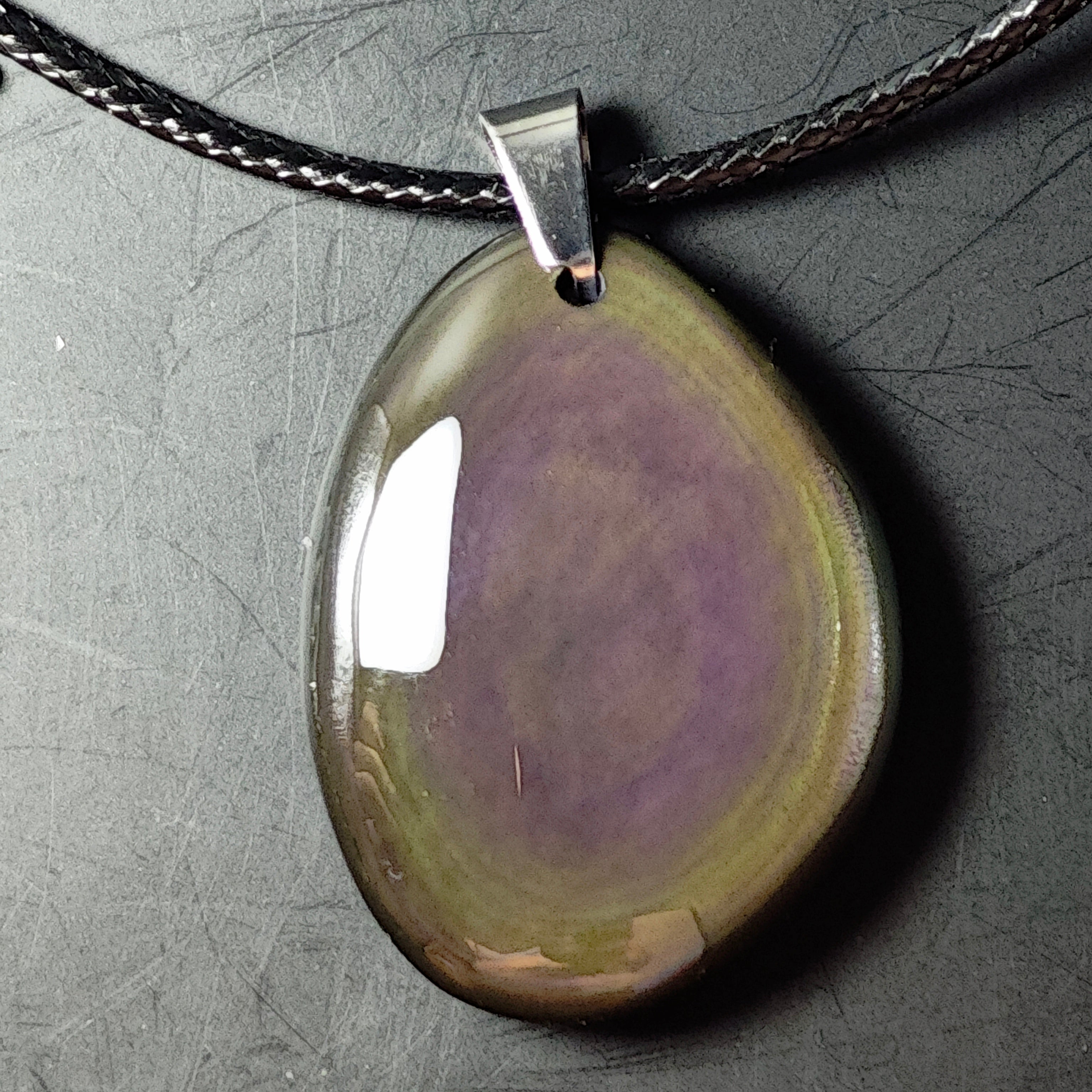 Pendentif - Obsidienne Arc-en-ciel - Oracles &amp; Lunes