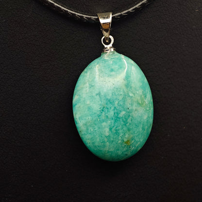 Pendentif Amazonite - AA - Pierre roulée - Oracles &amp; Lunes