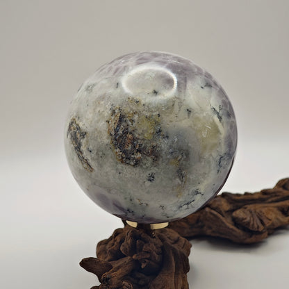 Sphère - Agate dendritique - 346g - Oracles &amp; Lunes