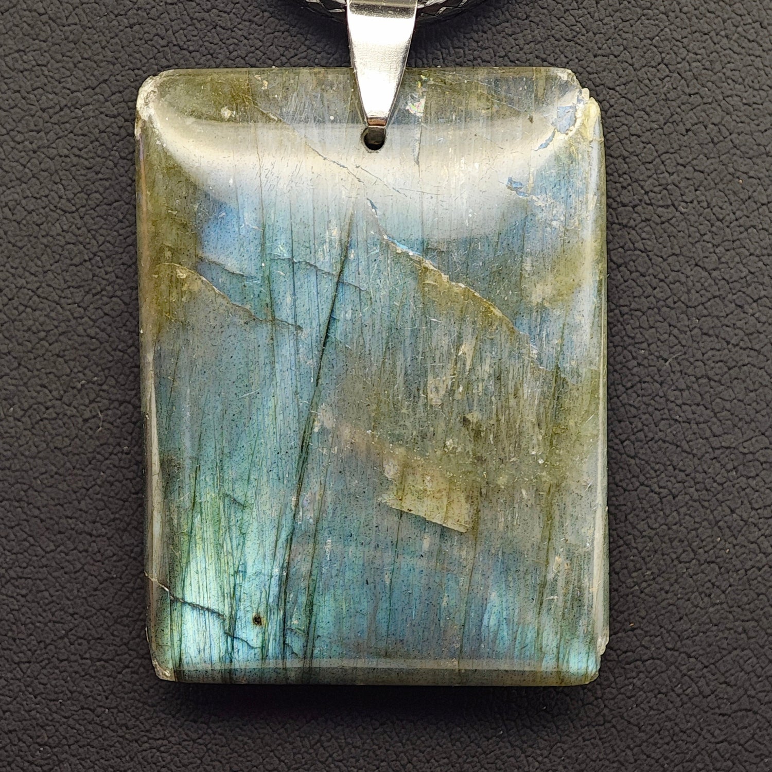 Pendentif Labradorite Bleue - AA - Rectangle - Oracles &amp; Lunes