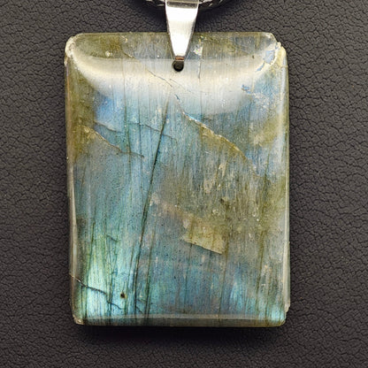 Pendentif Labradorite Bleue - AA - Rectangle - Oracles &amp; Lunes
